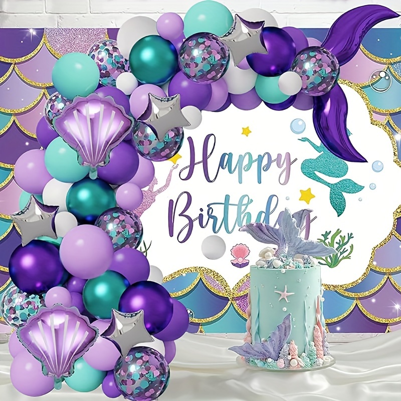 decoration anniversaire fille Guirlande de ballons en arc rose papillon,  123 pièces, Kit de ballons d'anniversaire, décoration de mariage,  fournitures de fête prénatale