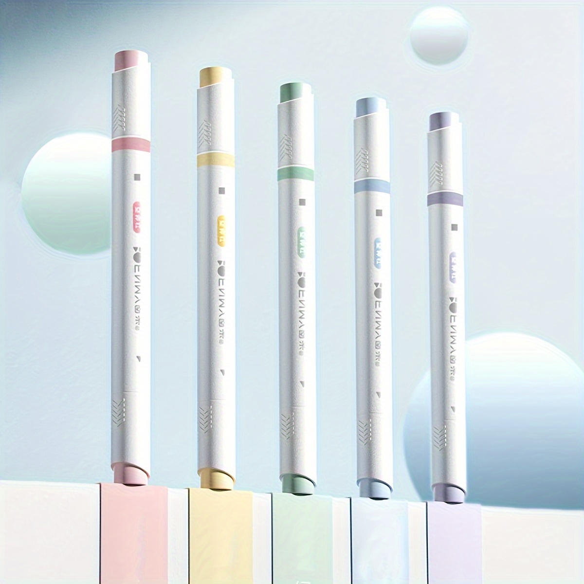 Haile Double Tip Highlighter Pens Macaron Color Manga - Temu United Arab  Emirates