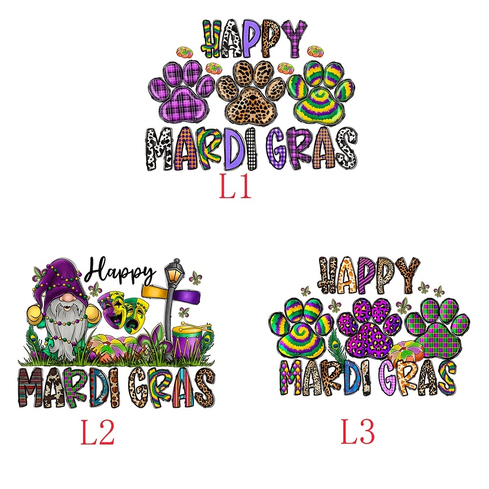 mardi gras t shirt transfers