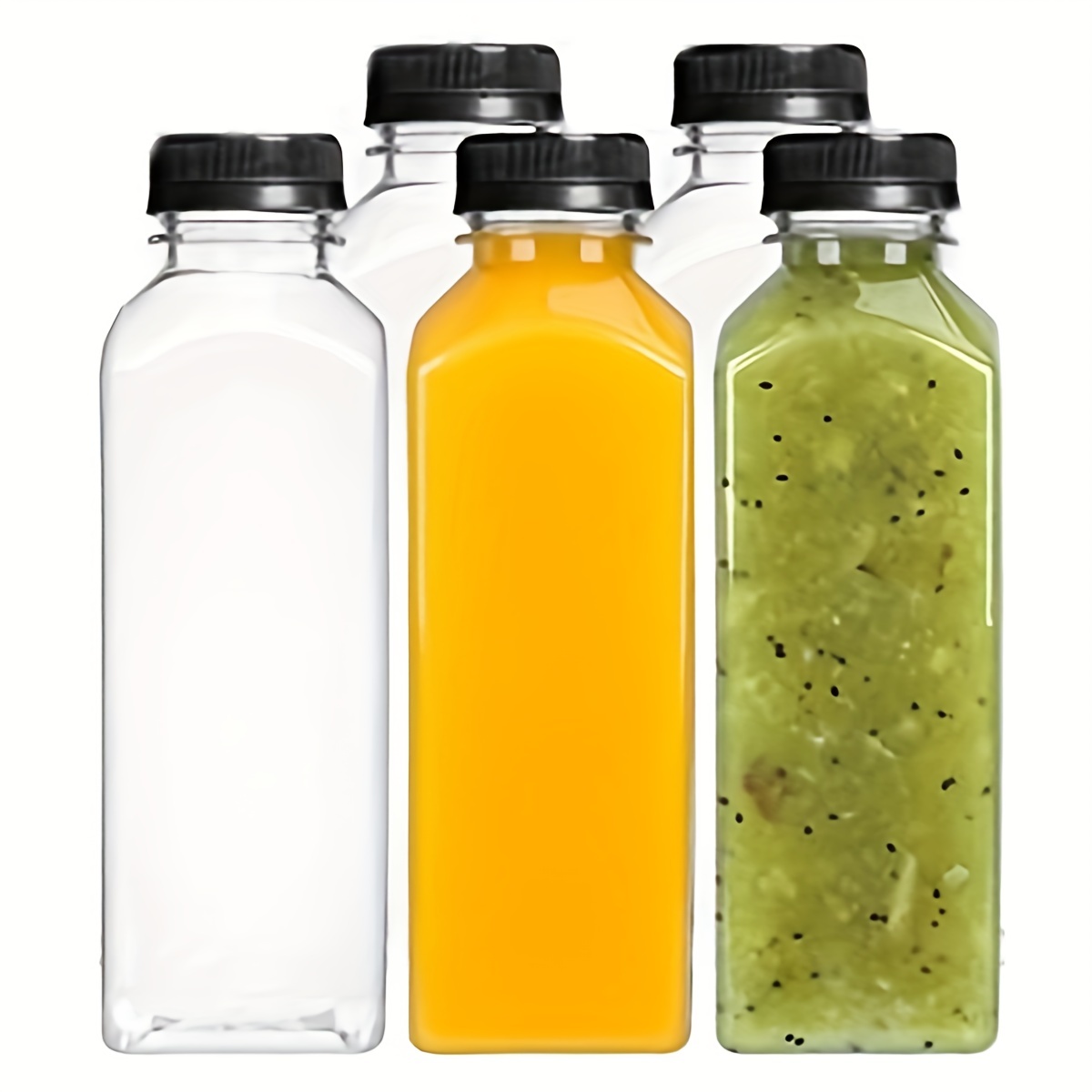 Stock Your Home Plastic Juice Bottles with Lids, Juice Drink Container