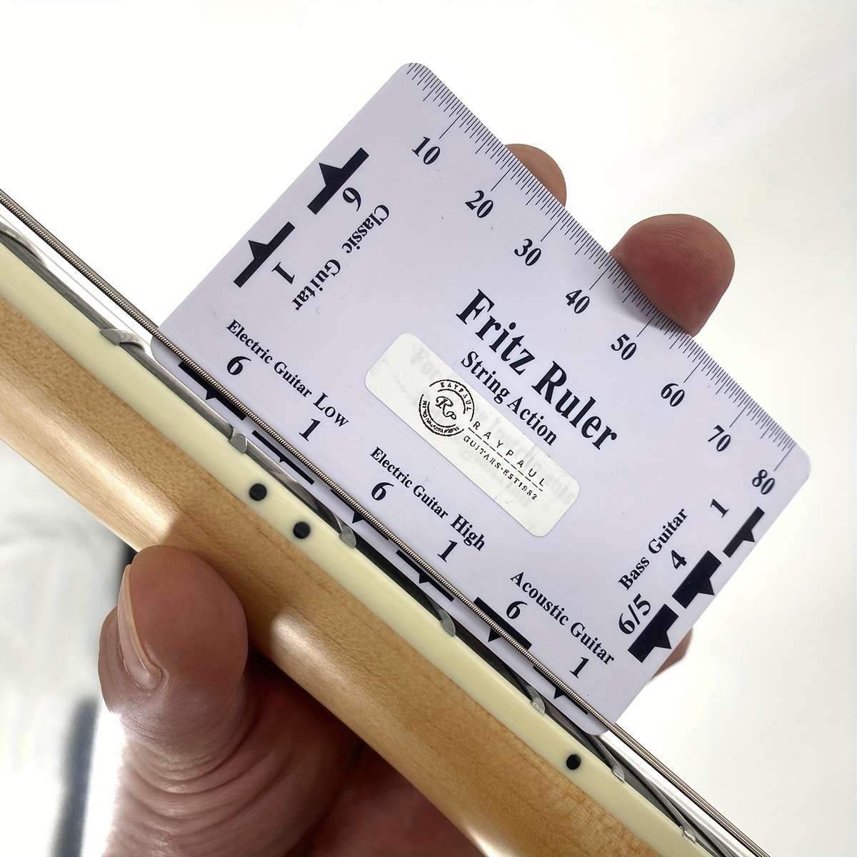 Règle d'action de corde en métal jauge outil de mesure règle de corde pour  guitare basse 