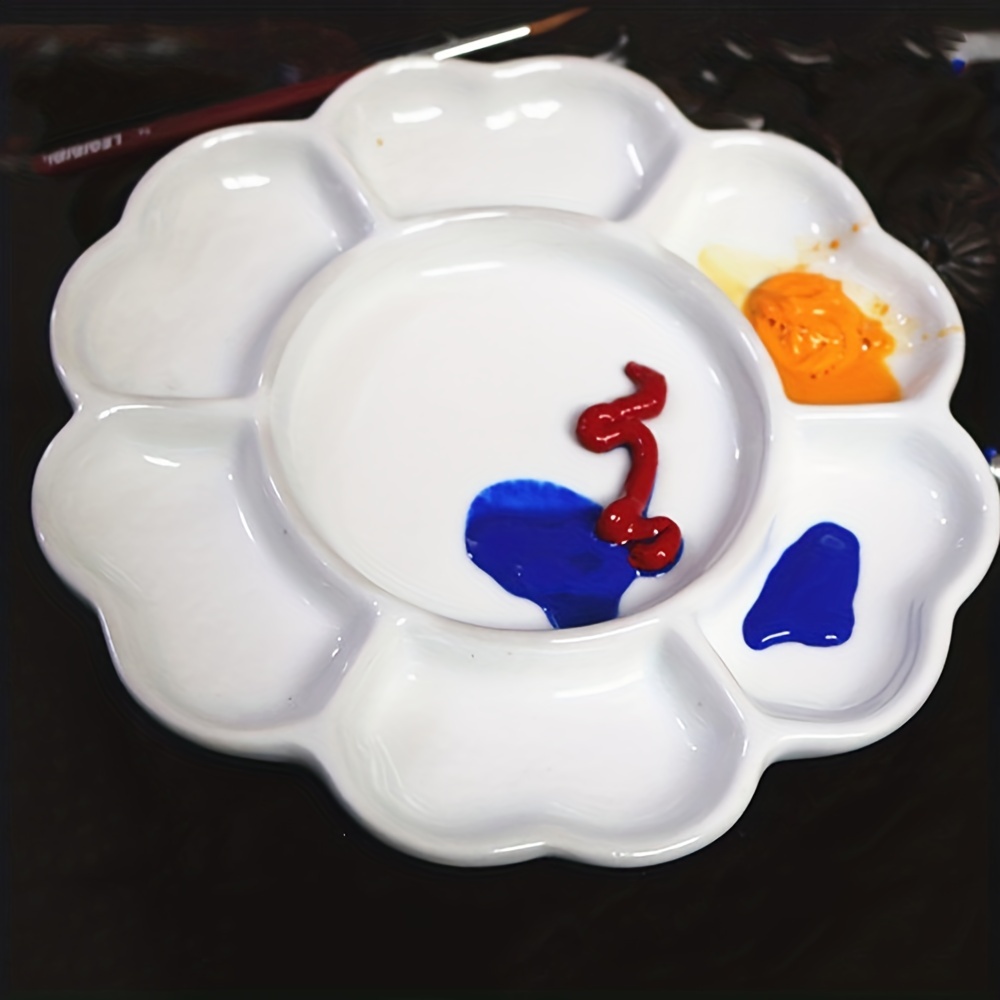 Paint Tray Palettes Imitative Porcelain Painting Palette - Temu