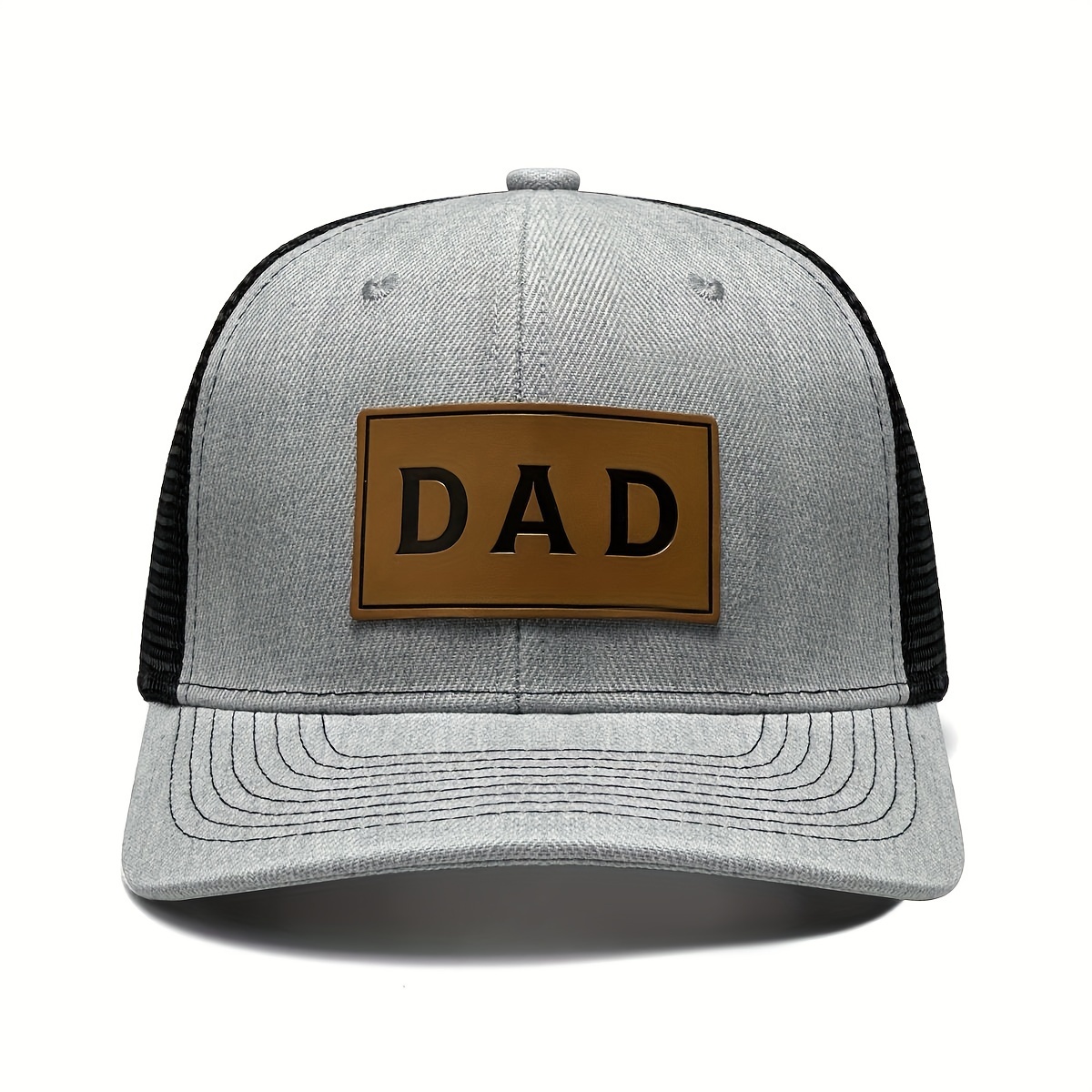 Dark Grey Sports 1pc Hat, Men's Fashionable Outdoor Printed The Letters Dad Daddy Pattern Father Day Gifts and Casual Wear Fishing Hat,Temu