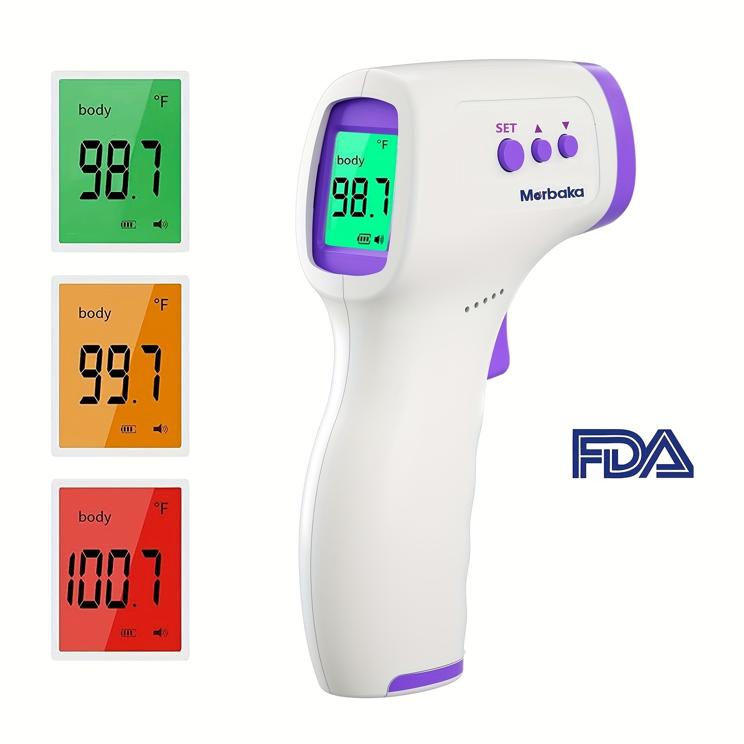 Digital Thermometer for Kids & Adults - No Touch Forehead Infrared with Fever Alarm & Instant Accuracy Readings