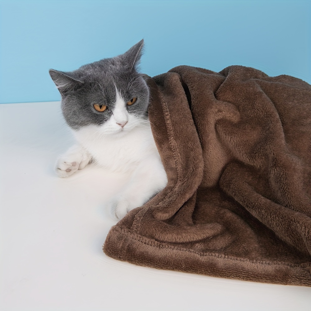 Pet Blanket Embossed Footprint Flannel Thickened Cat Blanket
