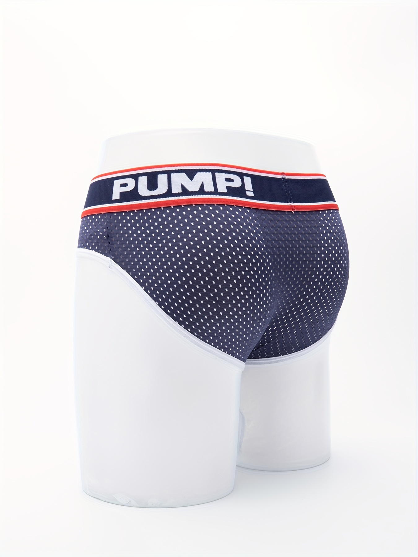 Men's Fashion Cotton Sexy Mesh Briefs Underwear Navy Blue - Temu