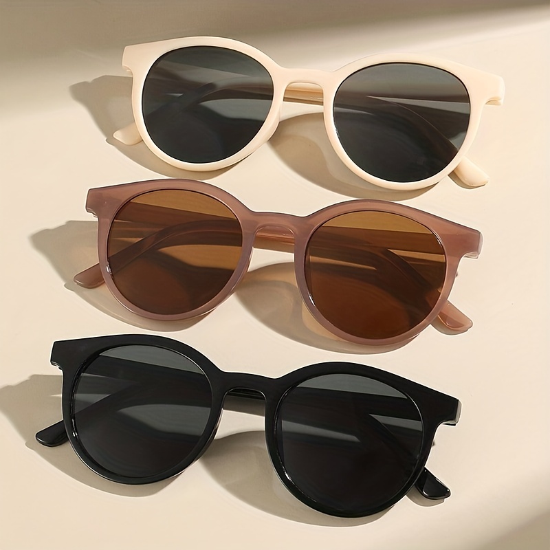 

3pairs Oval Fashion For Women Men Casual Anti Glare Sun Shades Glasses For Driving Beach Travel Fashion Glasses