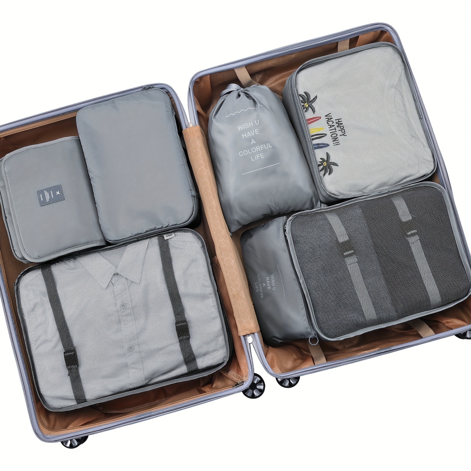 Packing Cubes Travel Organiser Bags Suitcases Travel Luggage - Temu