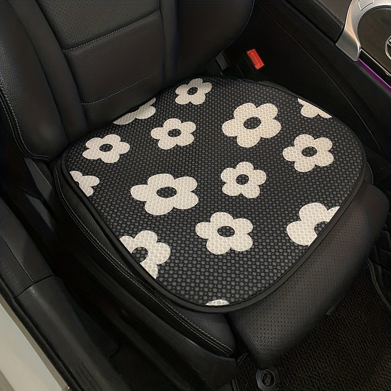 Car Headrest Houndstooth Flower Headrest Office Car Interior Seat