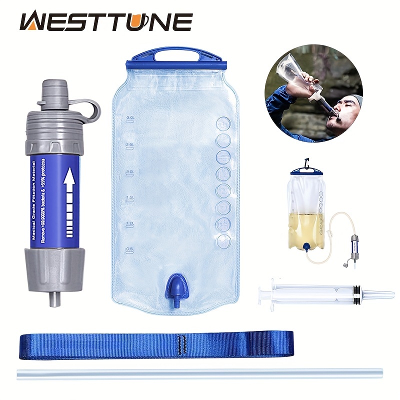 Outdoor Survival Water Filter Straws Camping Equipment Water Purifier filter  camping Water Filtration System Emergency Hiking Accessories 