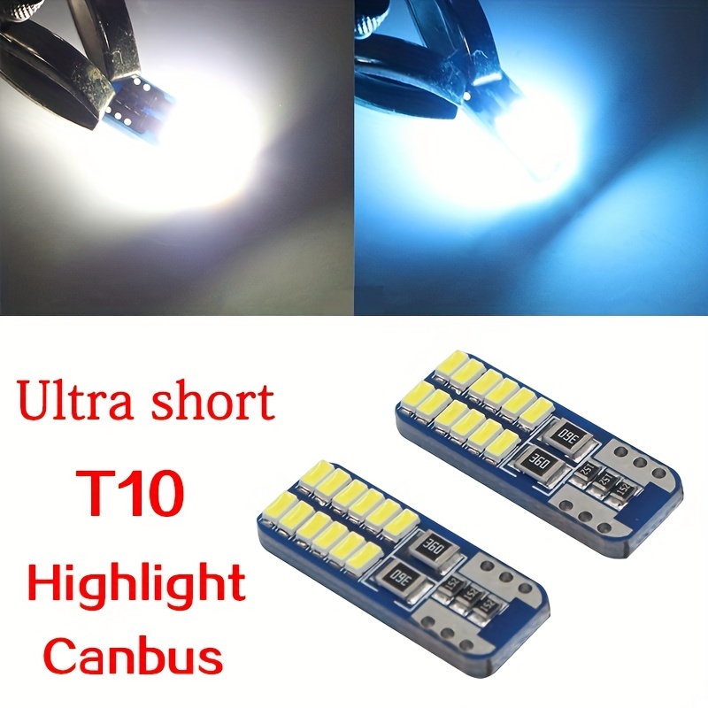 T10 Led Bulb 194 W 24smd Chipsets Led Bulbs For Car Courtesy Dome Map Door  License Plate Light Canbus - Temu