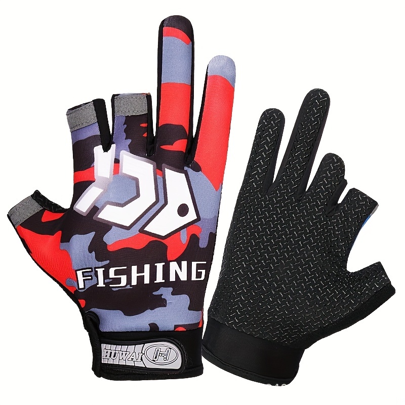 Daiwa Fishing Gloves Men Women Outdoor Fishing Protection Anti-slip 3 Cut  Finger Sports Fish Equipment Angling Gloves - AliExpress