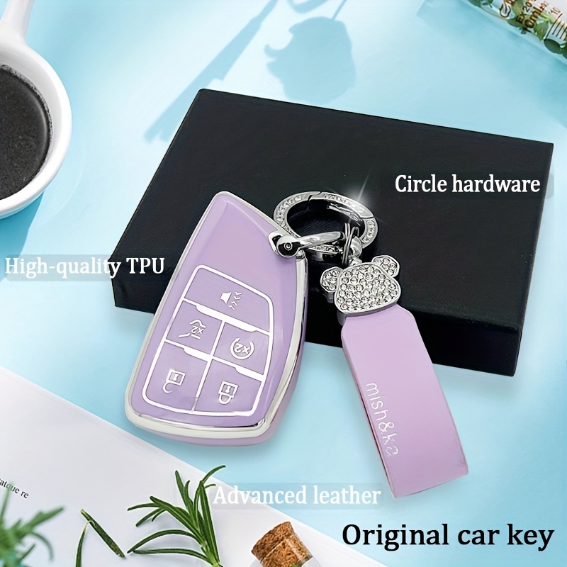 Exquisite Bear Artificial Diamond Key Fob Cover - Soft Tpu Key