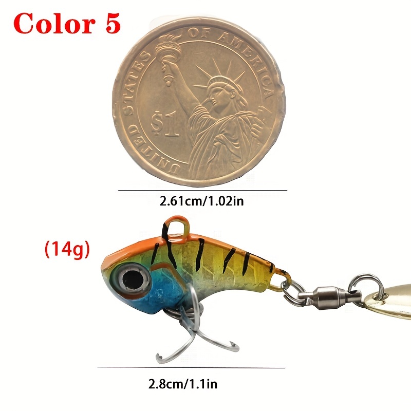 Artificial Fishing Hard Bait Sequin Vibration Vib Rotating - Temu