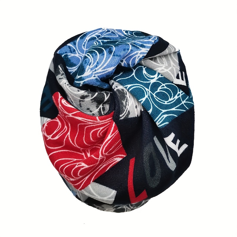 Stitching Print Beanie Hat Stacking Hat Outdoor Cycling Unisex