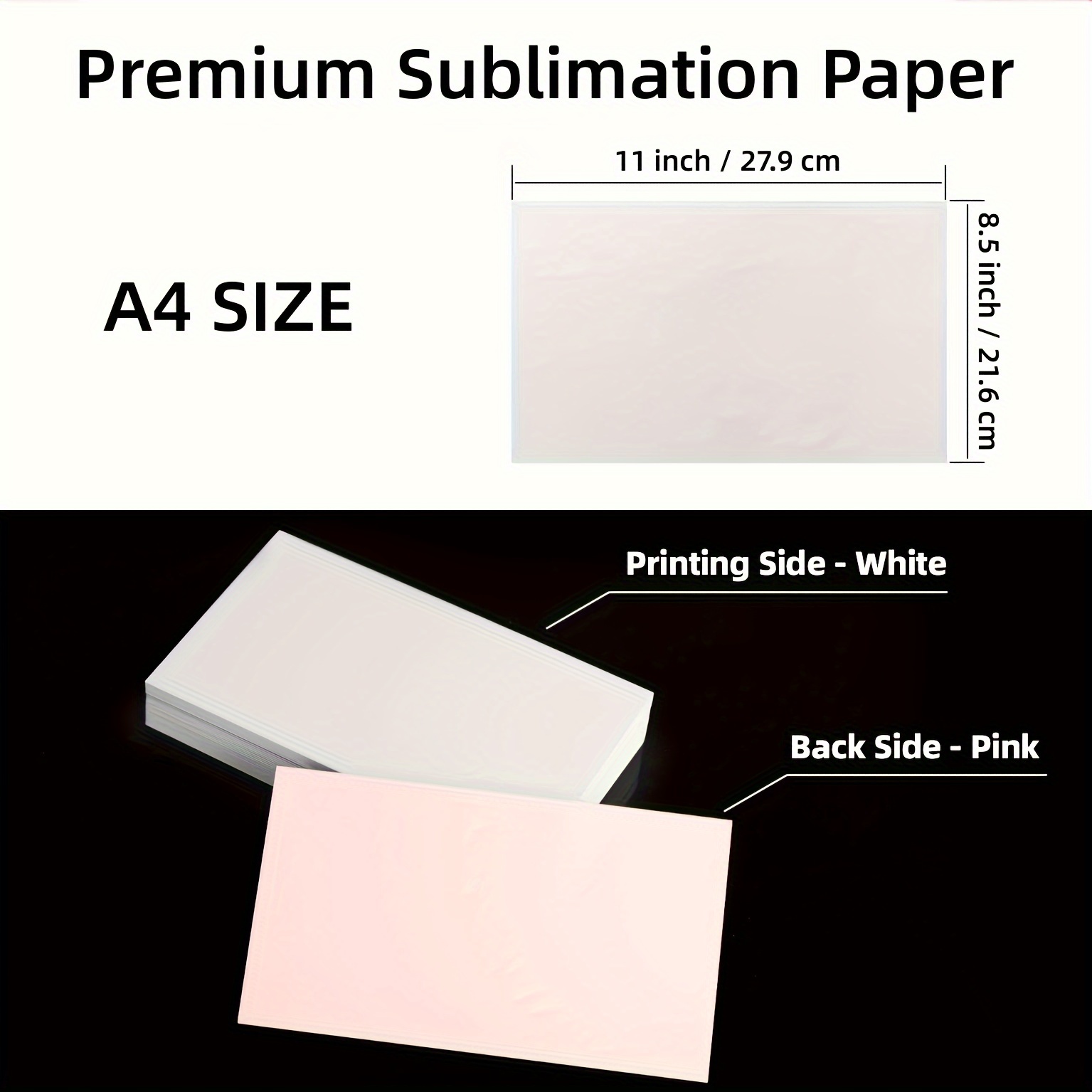 Sublimation Transfer Paper for Cotton, 8.5 x 11, 50 sheets