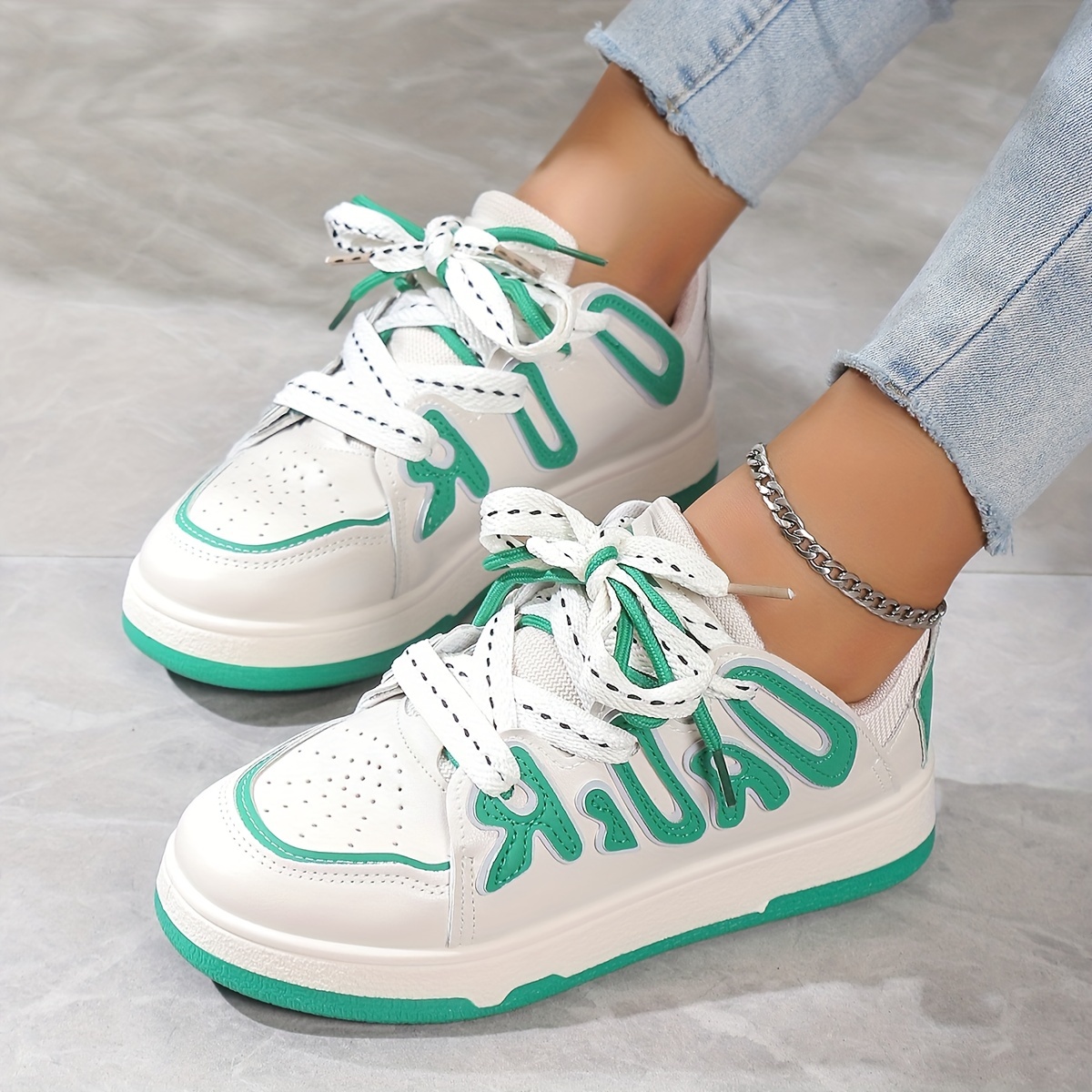 Women's Patchwork Skate Shoe Breathable Casual Sport Shoes