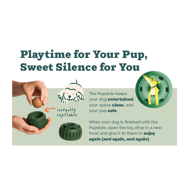 WOOF Pupsicle Treat Dispensing Dog Toy