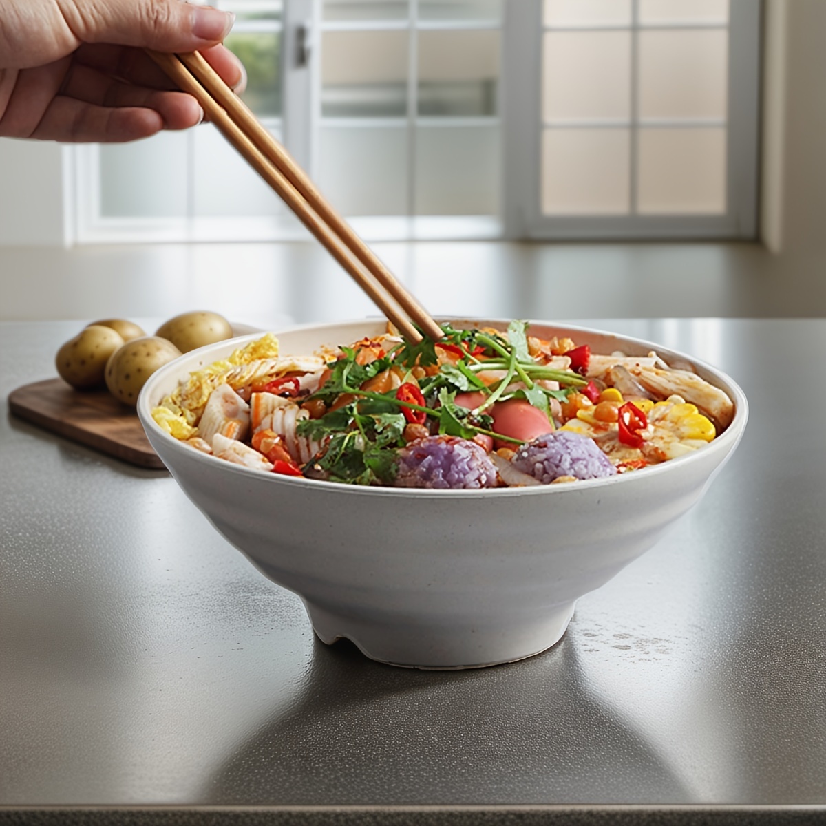 Salad Bowl Japanese Ramen Bowl Household Large Bowl Soup - Temu United  Kingdom