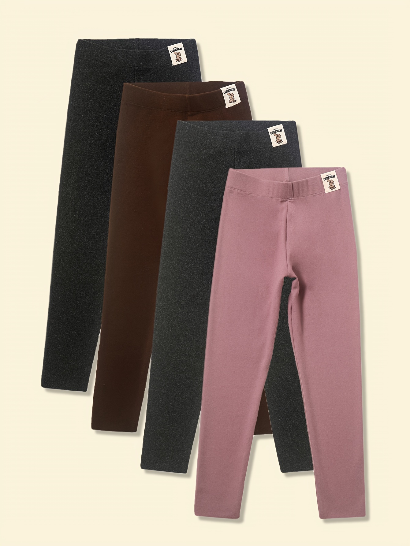 5-pack Jersey Leggings - Dark gray/light pink - Kids