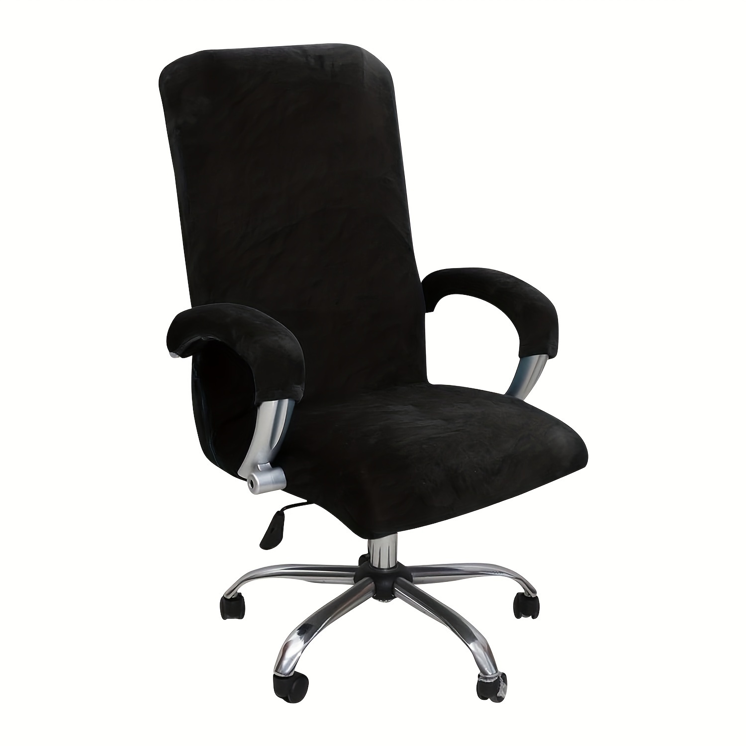 TEMU Housse de Chaise de Bureau en Peluche Renard Argenté, Lot de 3 Pièces