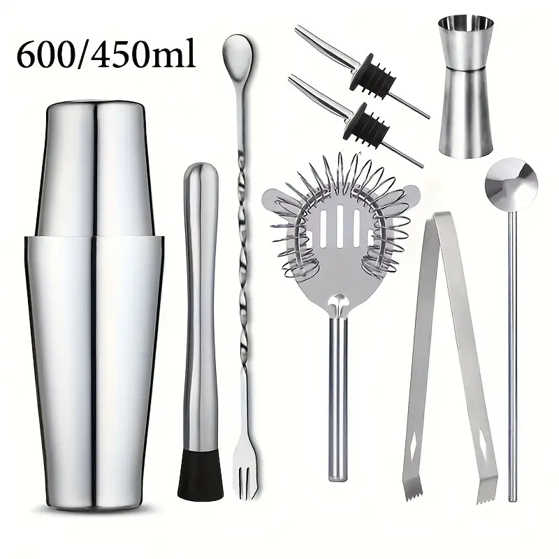 Bartending Set, Professional Boston Mixer Set, Bartender Cocktail Mixer  Set, Professional Bar Bartender Made Of High Quality Stainless Steel  Essential Bar Tools For Drink Making - Temu