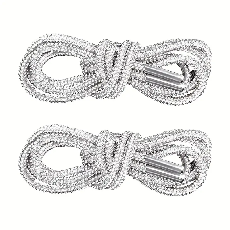 Rhinestone Shoe Laces Crystal Glitter Rope Bling Shiny Round - Temu