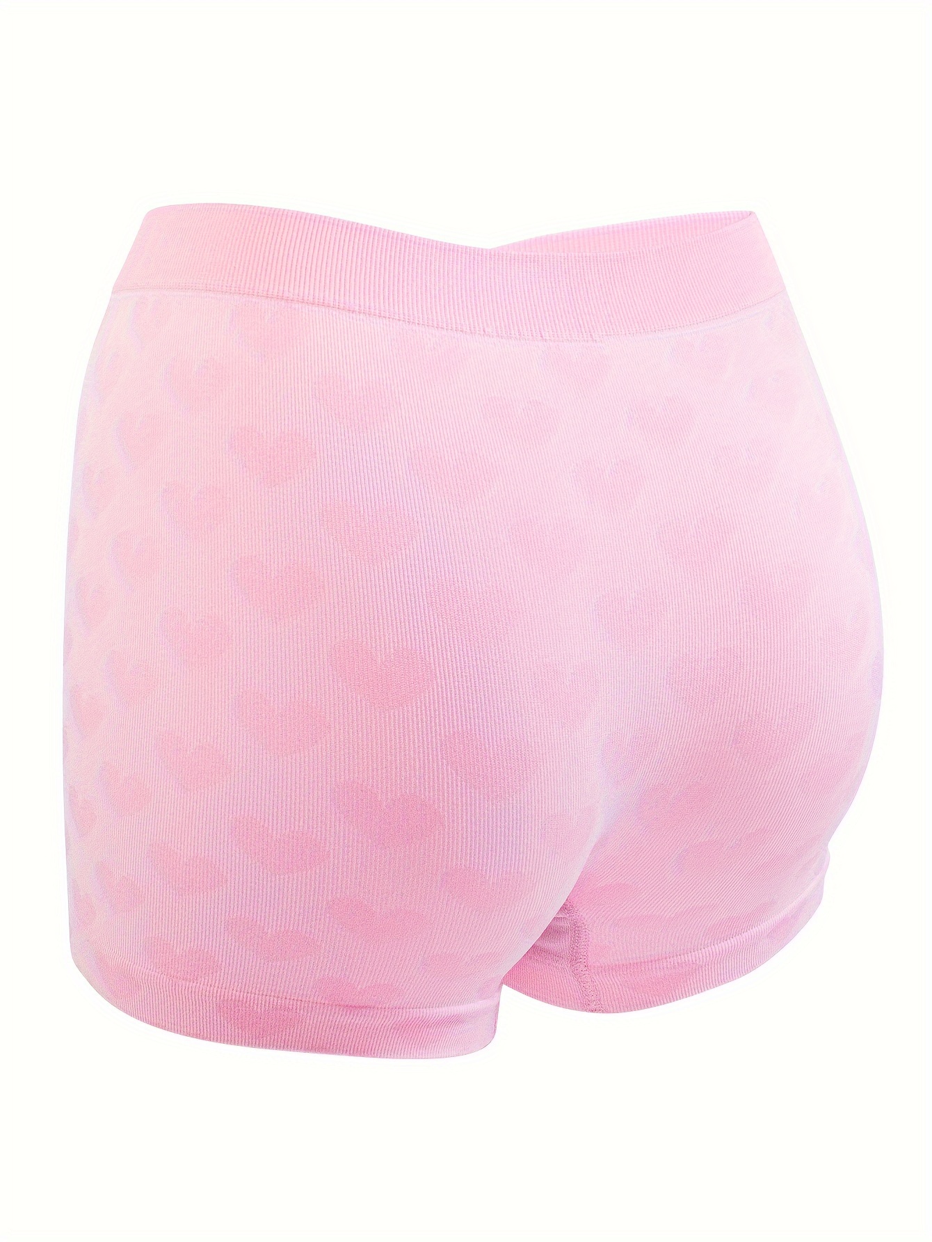 Heart Print Boyshort Panty, Soft & Comfort Seamless Valentine's Day Panty,  Women's Lingerie & Underwear