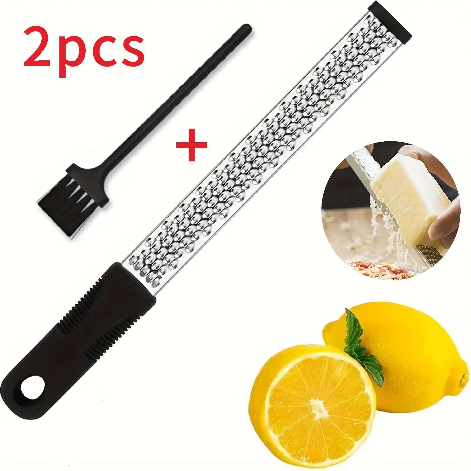 Cheese Grater, Citrus Lemon Zester & Cheese Grater, Premium Sharp Stainless  Steel Blade, Used For Fine Grating Of Citrus, Hard Cheeses And More - Temu