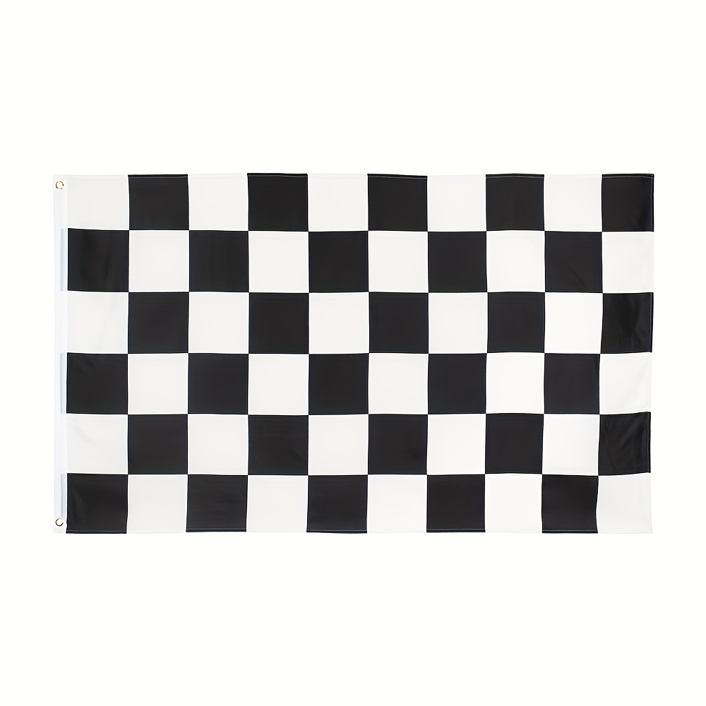 

1pc Black Square Car Racing Checkered Flag, Outdoor Holiday Decoration, Yard Decoration, Theme Party Decoration