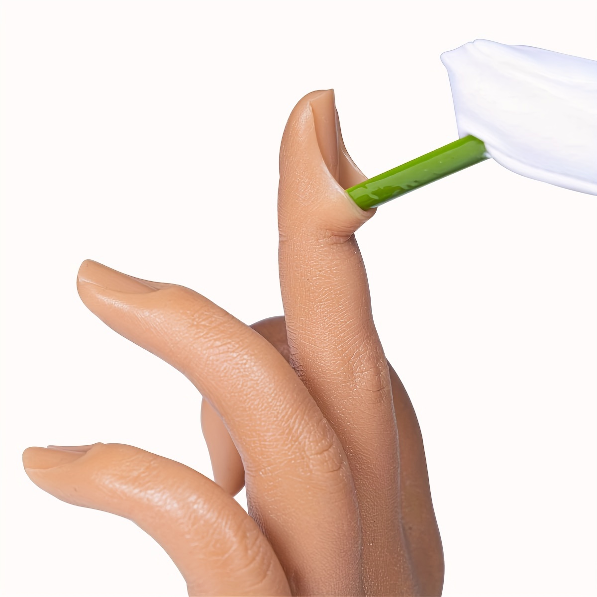 1&2pc Flexible Nail Practice Soft Hand Model Movable Silicone