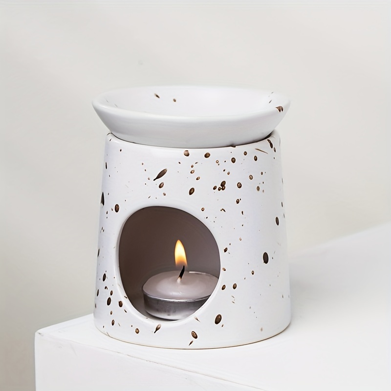 Quemador Aceites Esencial - Blanca Lámpara de Aroma - Quemadores de  Ceramica - SPA - Yoga - Aromaterapia - Candelabros Decorativos - Difusor  Aceites
