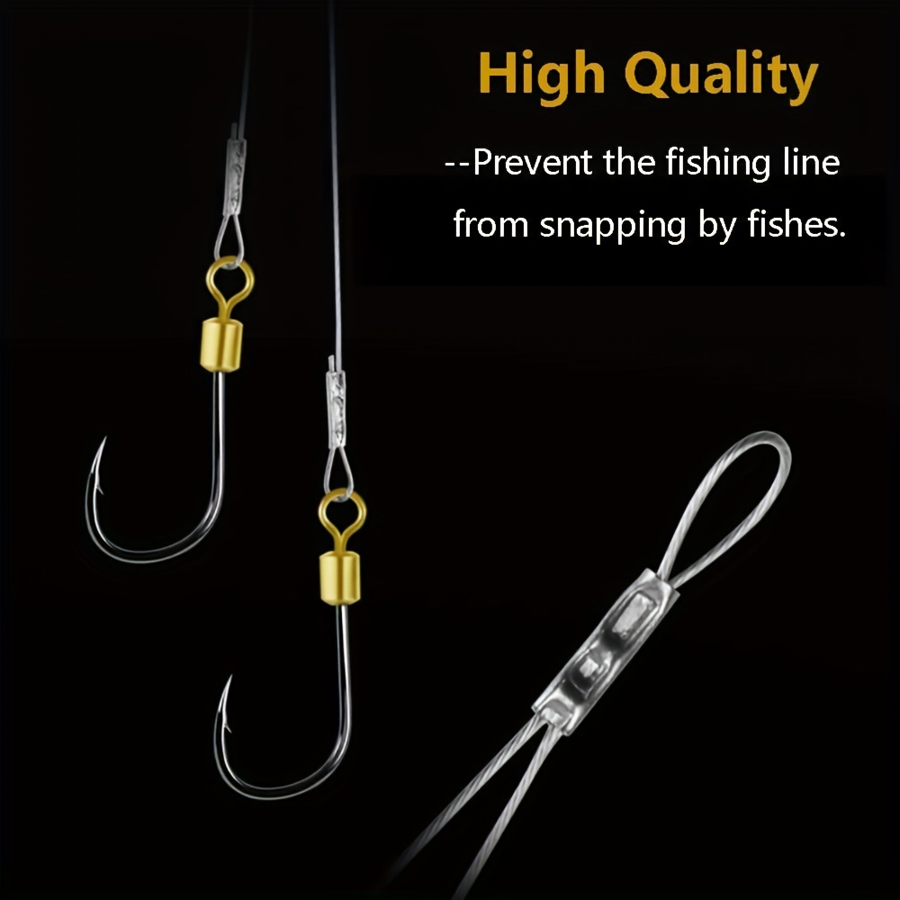 Pre rigged Double Fish Hook Wire Leader Fishing Tackle - Temu Philippines