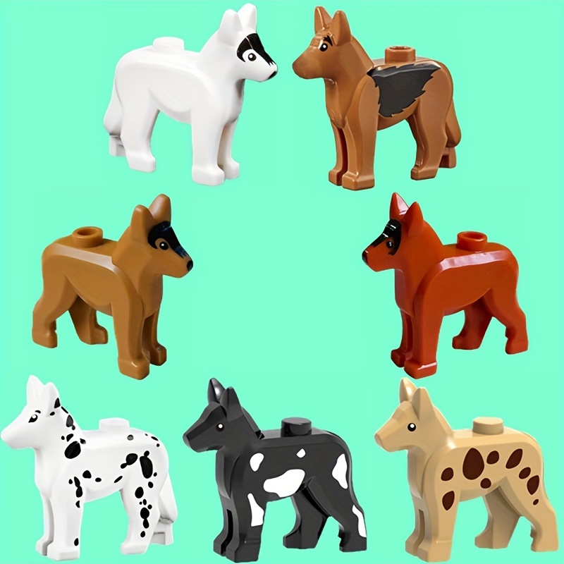 9pcs Mini German Shepherd Dog Building Blocks Set