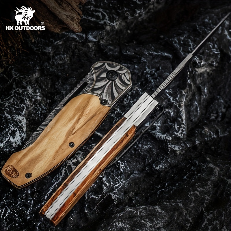 han dao folding knife high hardness self defense and survival tool for camping and collection details 5