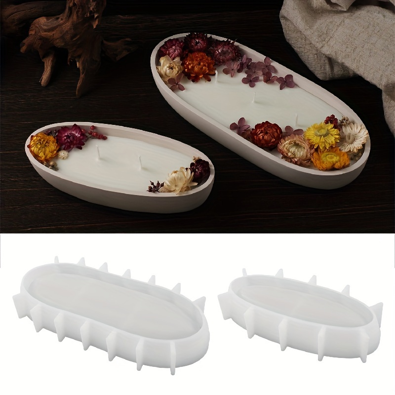 Oval Tray Dish Silicone Mold Rectangular Oval Storage Tray - Temu