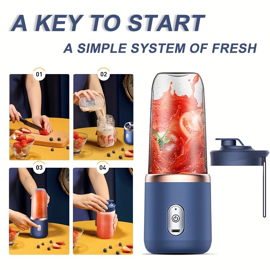Portable Electric Juicer Blender USB Mini Fruit Mixers Home Juice Maker  Machine