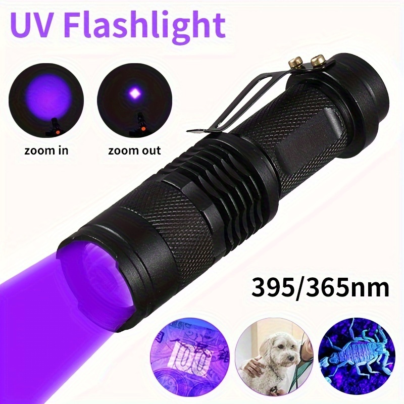  Linterna de luz ultravioleta de luz negra, 21 LED de 395 nm,  mini detector de orina de mascotas para perros y gatos, manchas secas,  curado de resina, a juego con eliminador