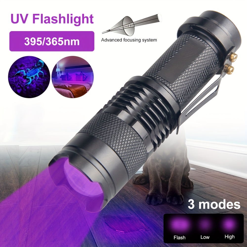 Powerful 100 Led Uv Flashlight For Pet Urine Detection - Temu