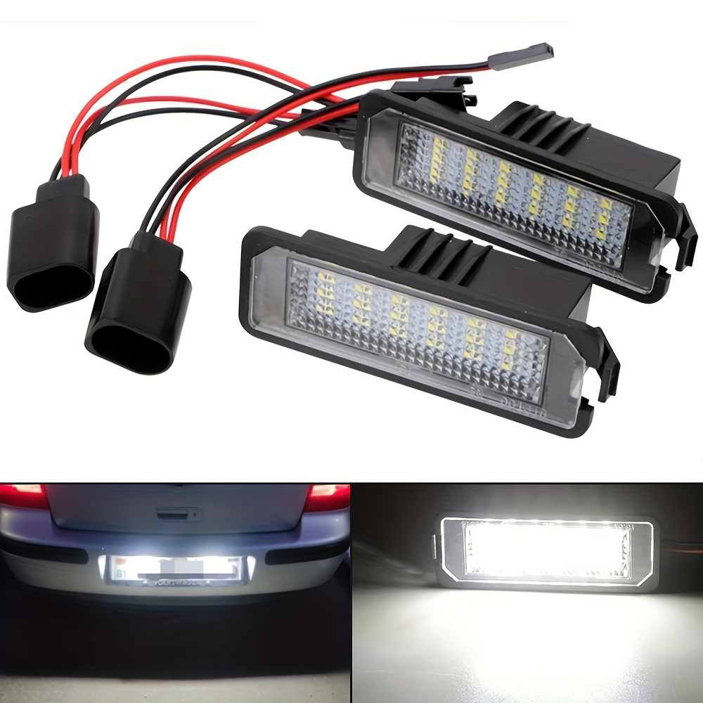 OZ-LAMPE LED Éclairage de plaque d'immatriculation, 2 x lumiere de plaque  d'immatriculation Pour A3 A4 RS4 A5 A6 A8 Q7, Auto Ampoules Super Brillant