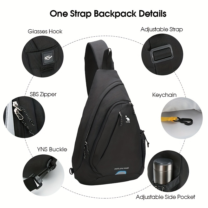 OIWAS One Strap Backpack Sling Bag Men Sling Backpack Purse for Women Large  Crossbody Bags for Travel Cycling