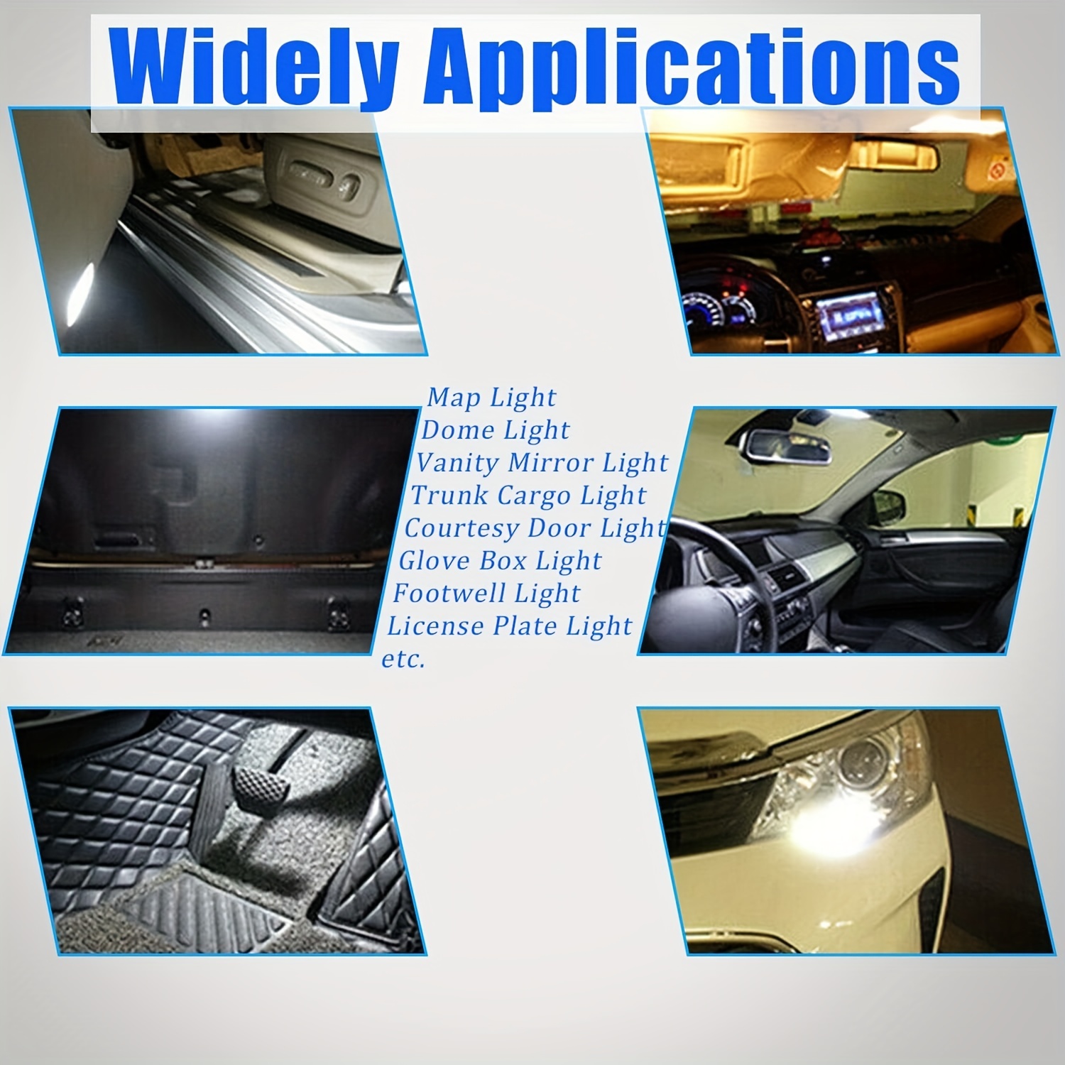 Luz LED de cortesía para puerta de coche, luz de maletero de equipaje,  guantera, lámpara para