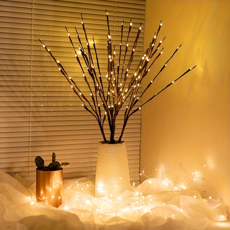 20 Lumières De Branche Led: Ajoutez Une Lueur Magique À Votre Décoration  Intérieure Pour Les Mariages, Les Anniversaires Et Noël!, Économisez Plus  Avec Les Offres De Liquidation