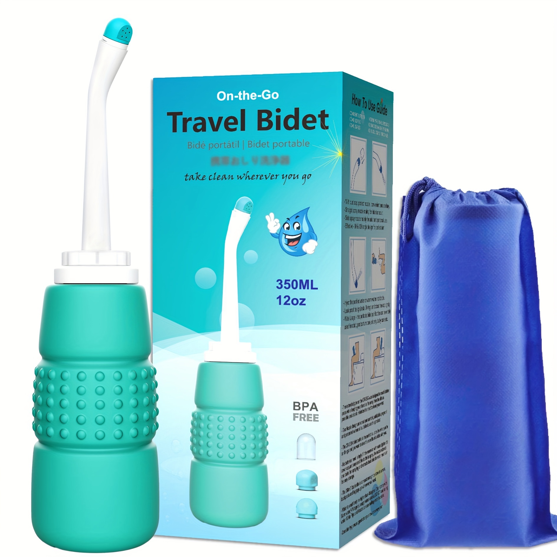 Peri Bottle for Postpartum Care Portable Travel Bidet Bottle Handheld  Camping Bidet with Storage Bag 650ml Large Capacity Peri Bottle Reusable  Durable