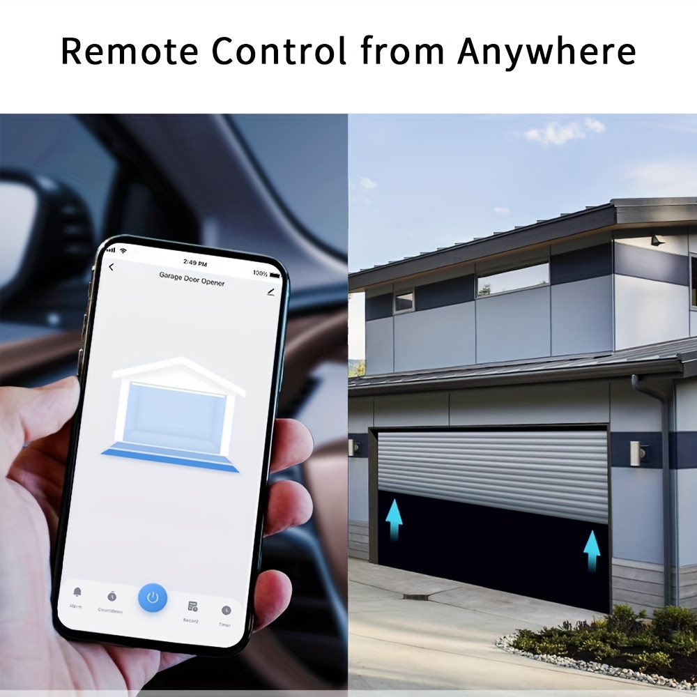 Tuya Smart Life WiFi Garage Door Controller Opener with Remote works with  Voice Control Alexa Echo Google Home
