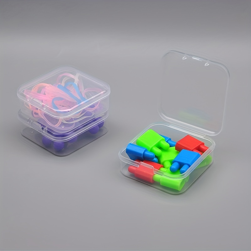10pcs Mini Clear Plastic Storage Box Case for Clay Bead Organizer