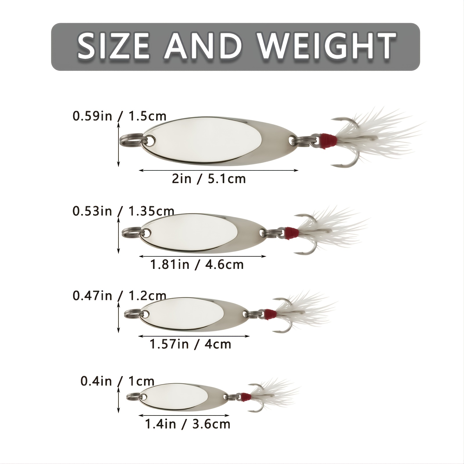 2023 New ZMZ 1.5g/2.5g/3.5g Trout Spoon Lures Metal Copper Fishing