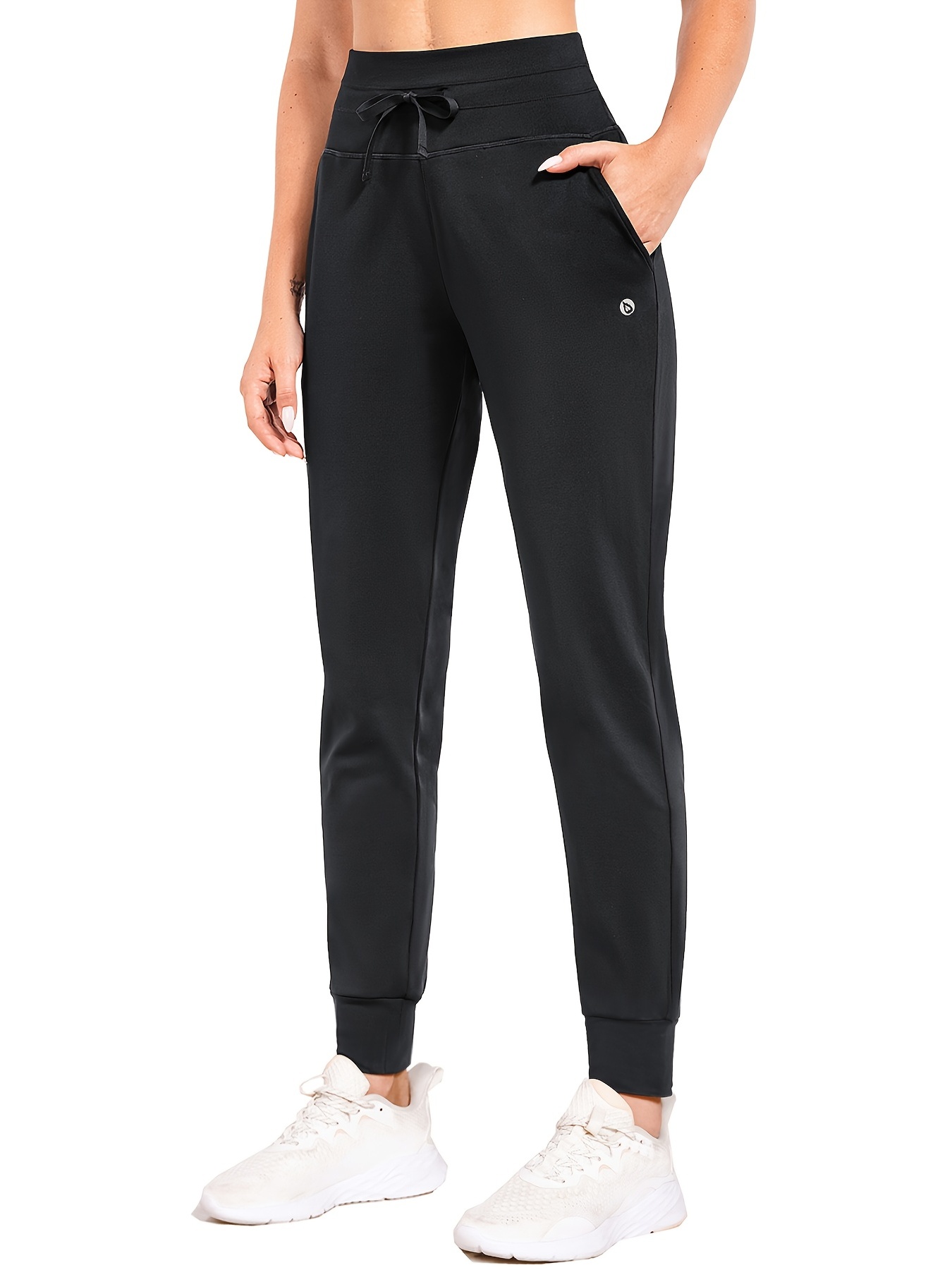 BALEAF Women's Fleece Lined Pants Sweatpants Warm Zipper Pockets