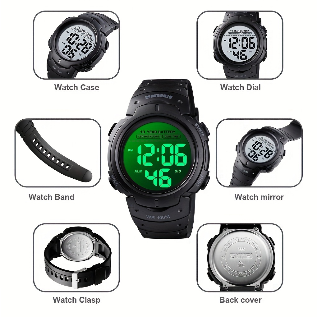 LED Sports Watch Waterproof Silicone Band