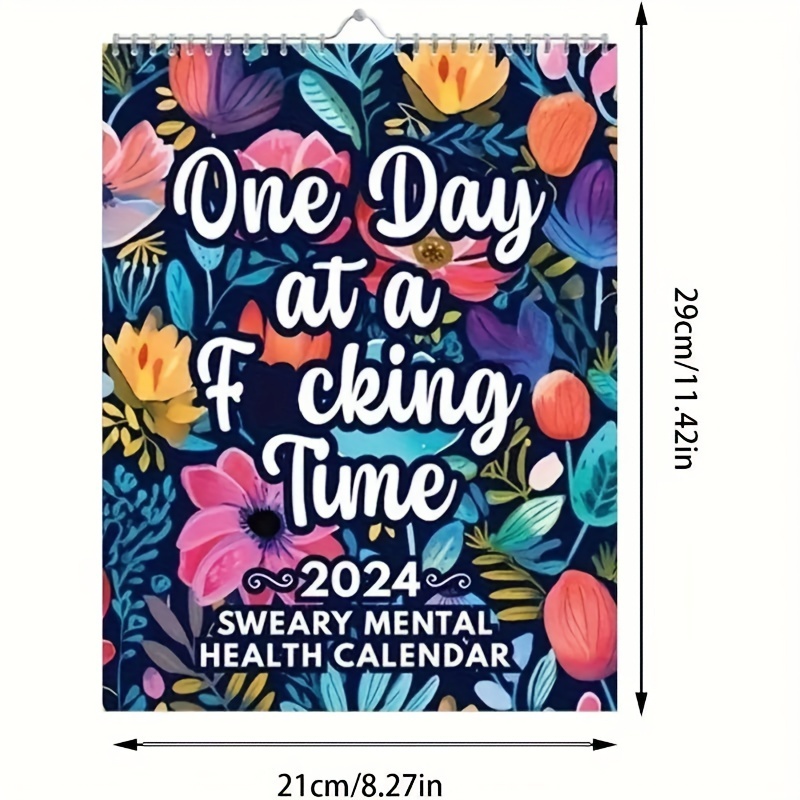 Sweary Calendar 2024 Mental Health Calendar mental Health Temu New